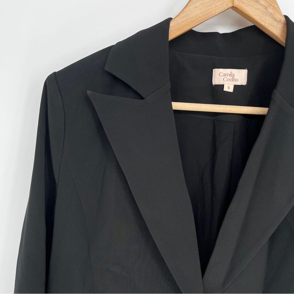 Camila Coelho Brenna One Button Blazer jacket black - S - Picture 5 of 12